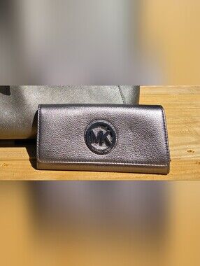 Michael Kors Metallic Silver Logo Wallet
